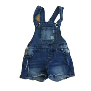 7 for all Mankind Girls Blue Overall Shorts