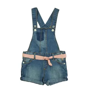 7 for all Mankind Girls Blue | Pink Overall Shorts
