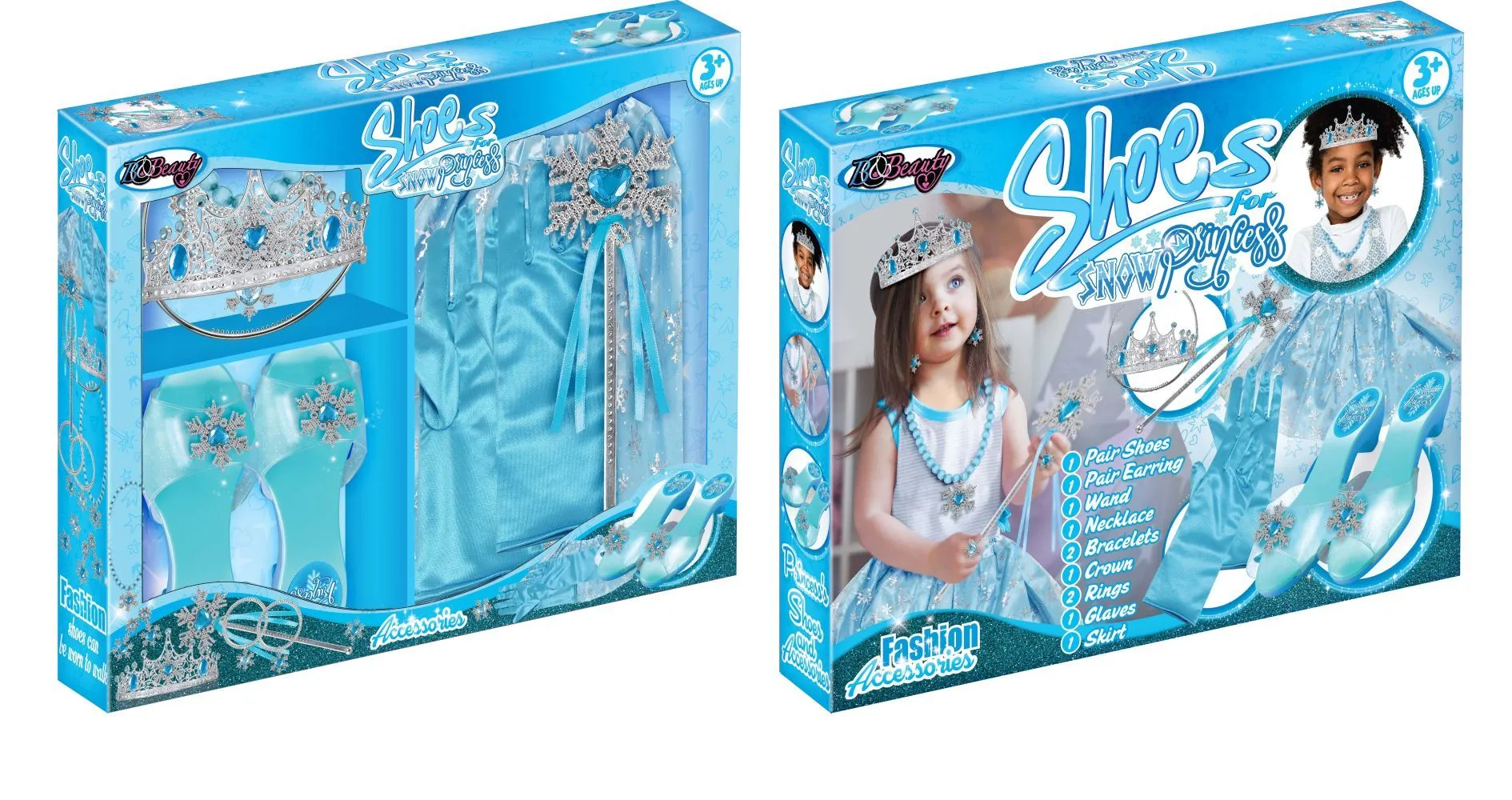B&B Beauty Snow Princess Deluxe Dress Up Costume Set