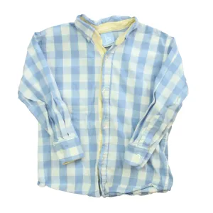 Bella Bliss Boys Blue | White Button Down Long Sleeve