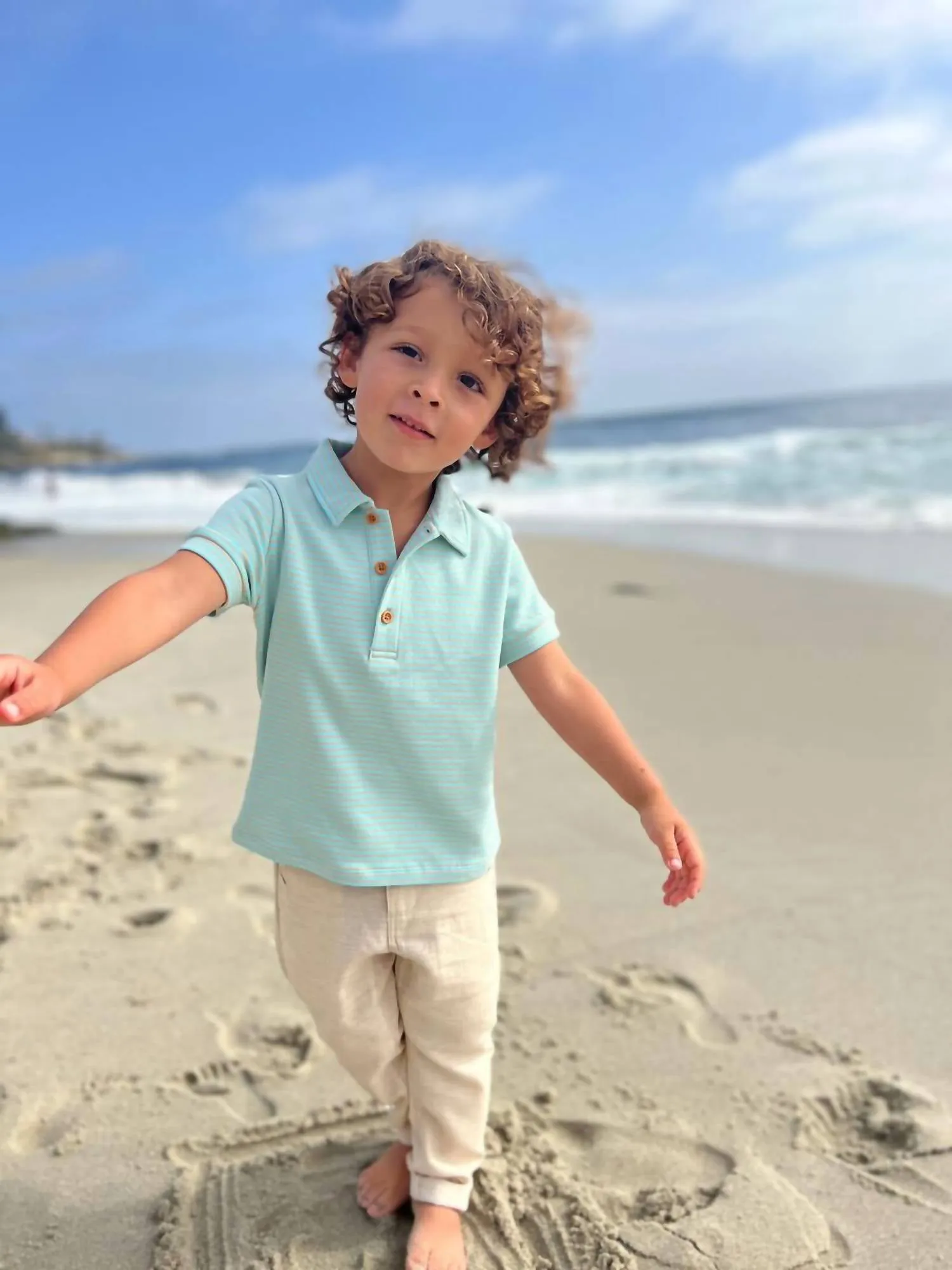 Boys Antony Pants In Tan