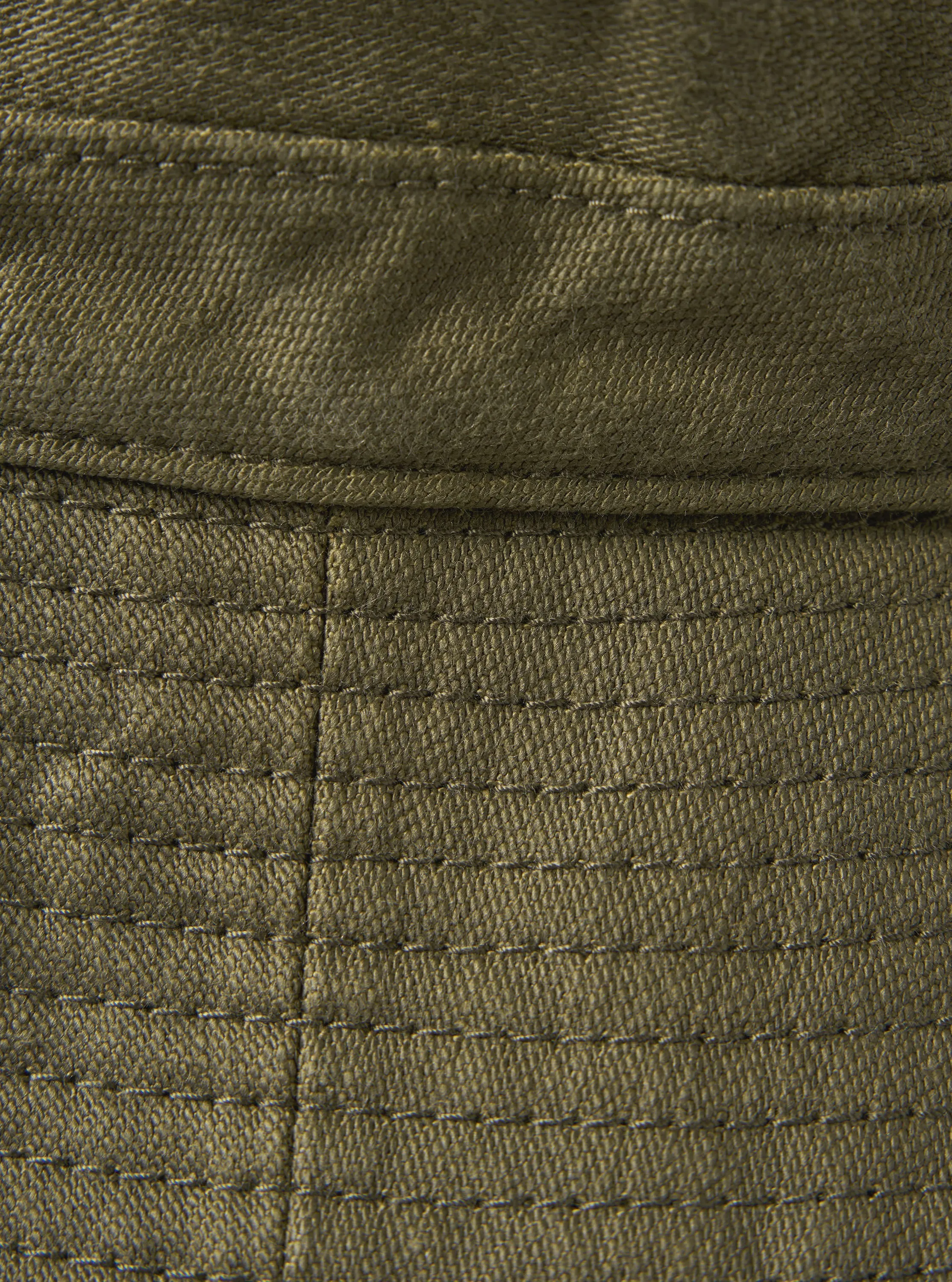 cableami® Metro Hat in Dark Olive Satin Cotton