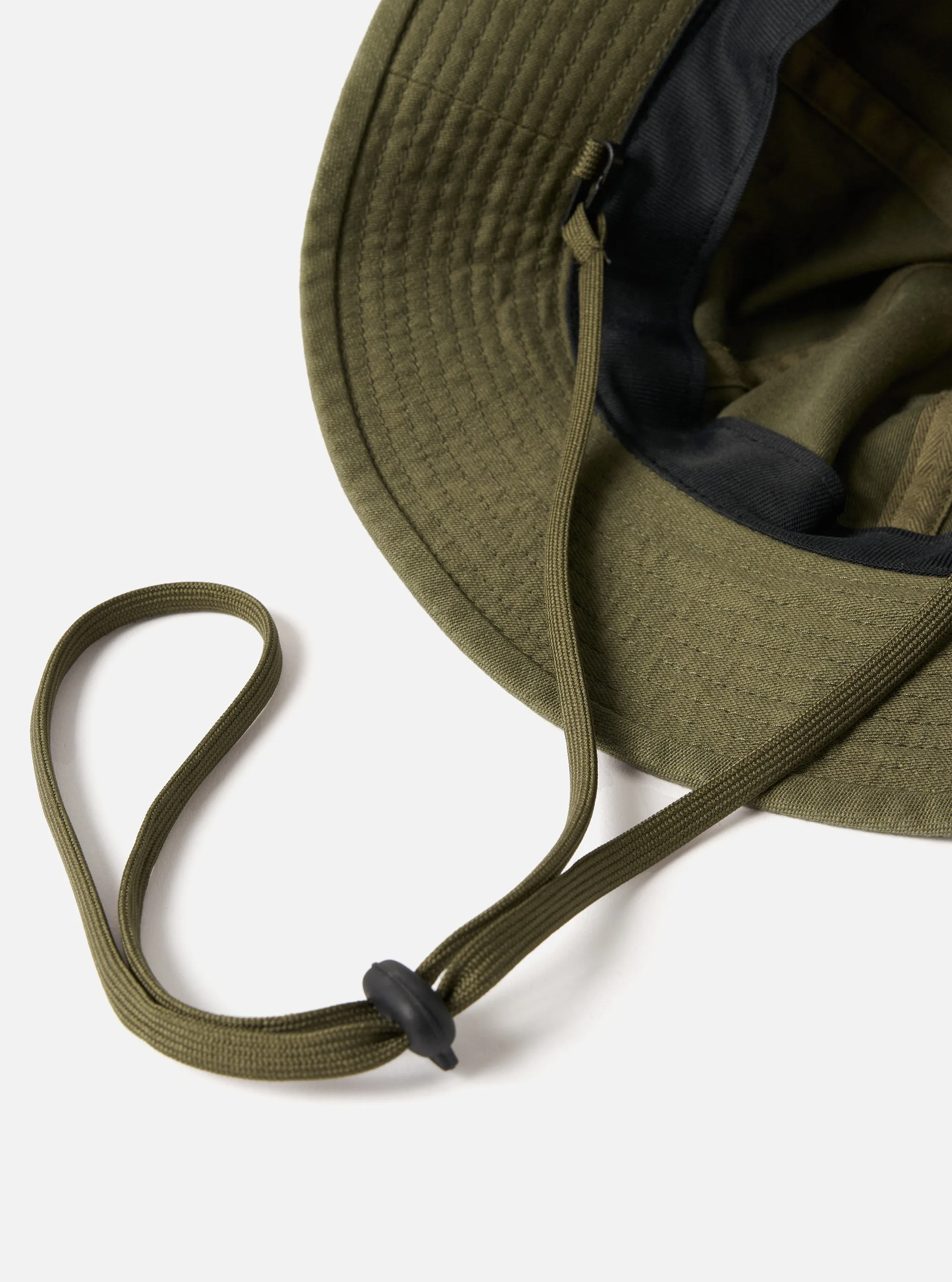 cableami® Metro Hat in Dark Olive Satin Cotton