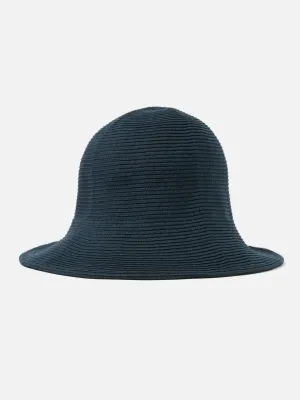 cableami® Tulip Hat in Navy/Indigo Cotton Braid