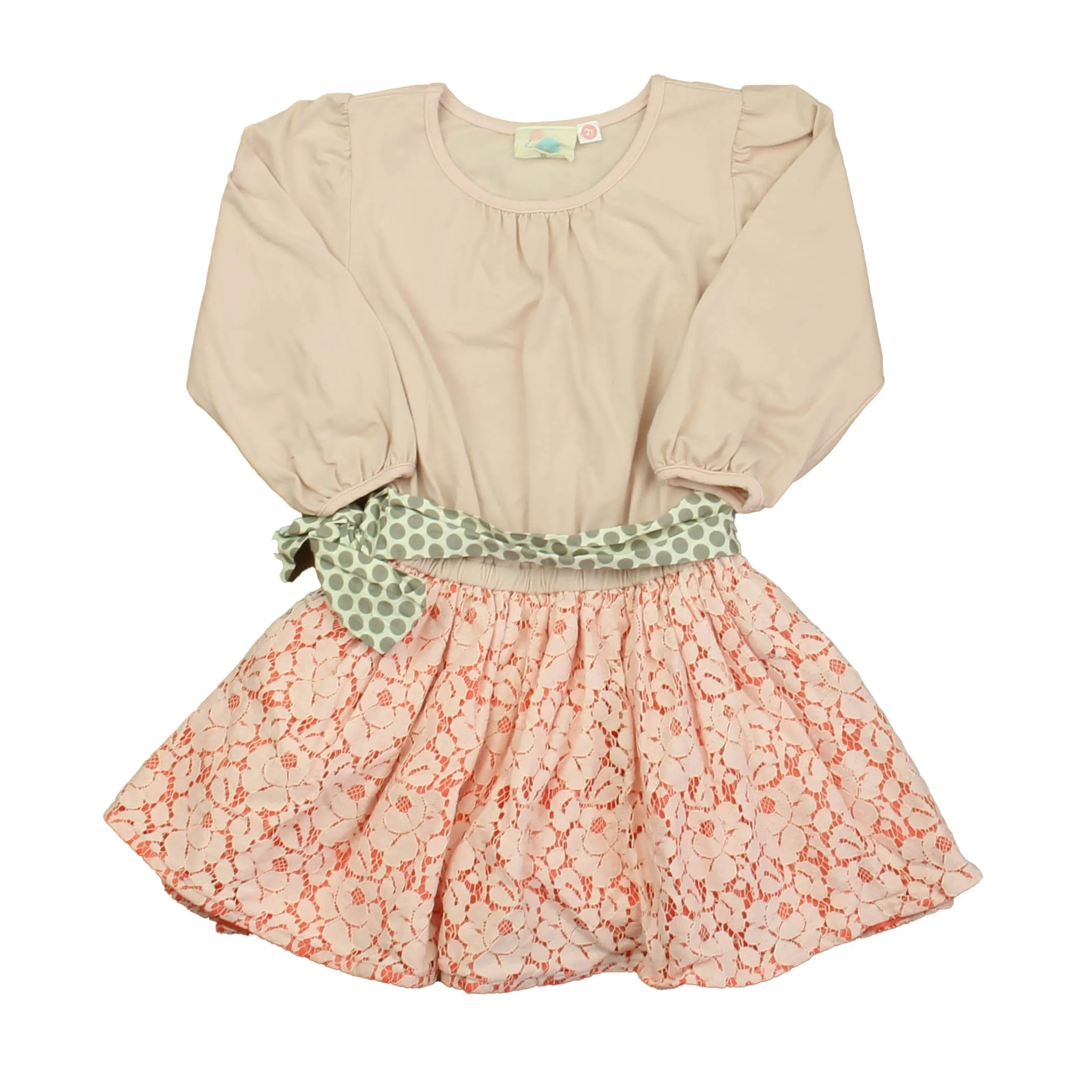 Elestory Girls Pink | White | Gray Dress