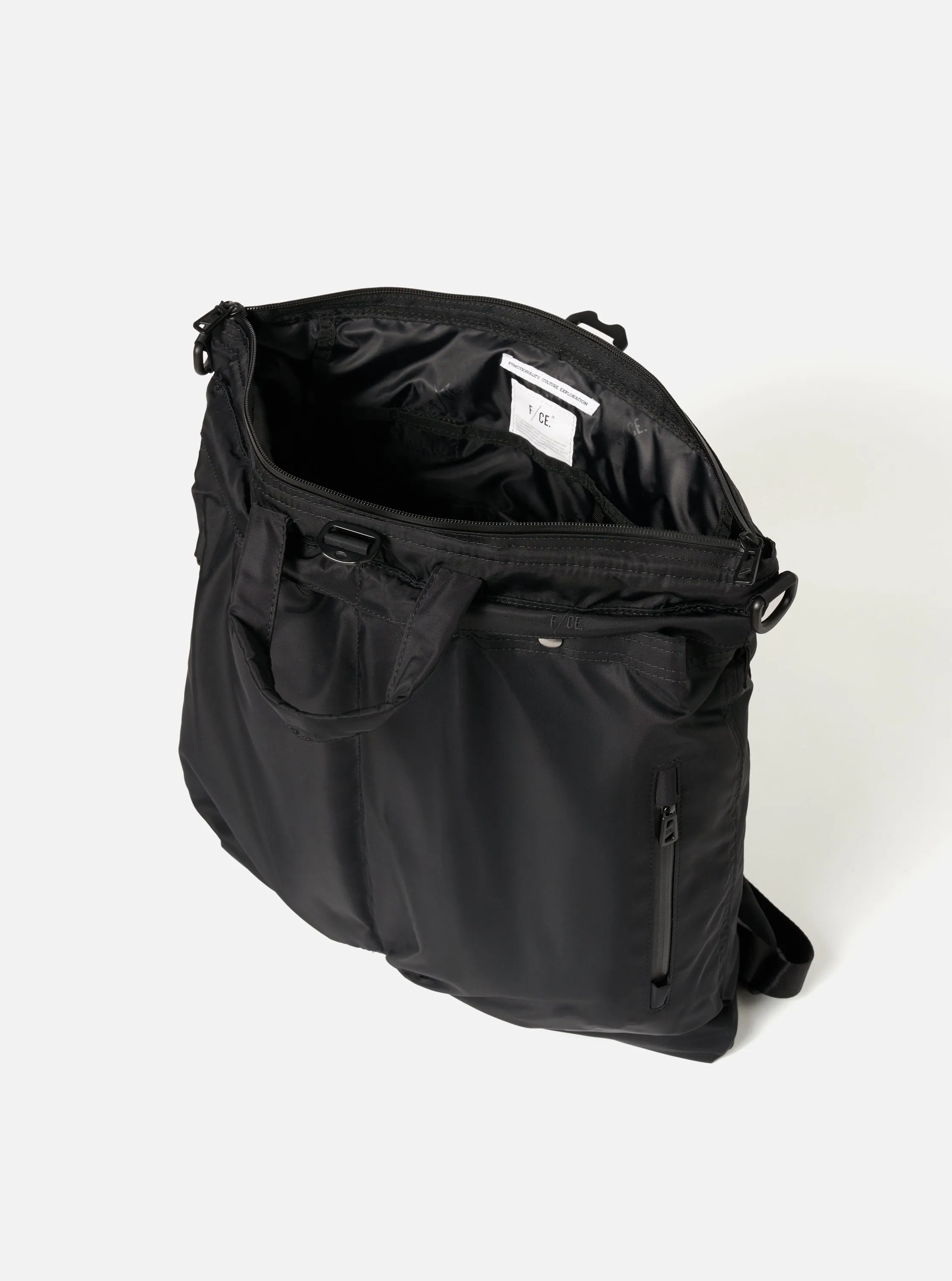 F/CE.® 3-Way Helmet Bag in Black Recycled Twill