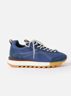 Flower Mountain x Universal Works Asuka in Navy/Brown Suede/Cotton Canvas