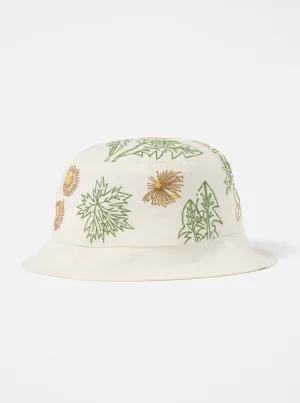 Flower Mountain x Universal Works Beach Hat in Ecru Broadcloth