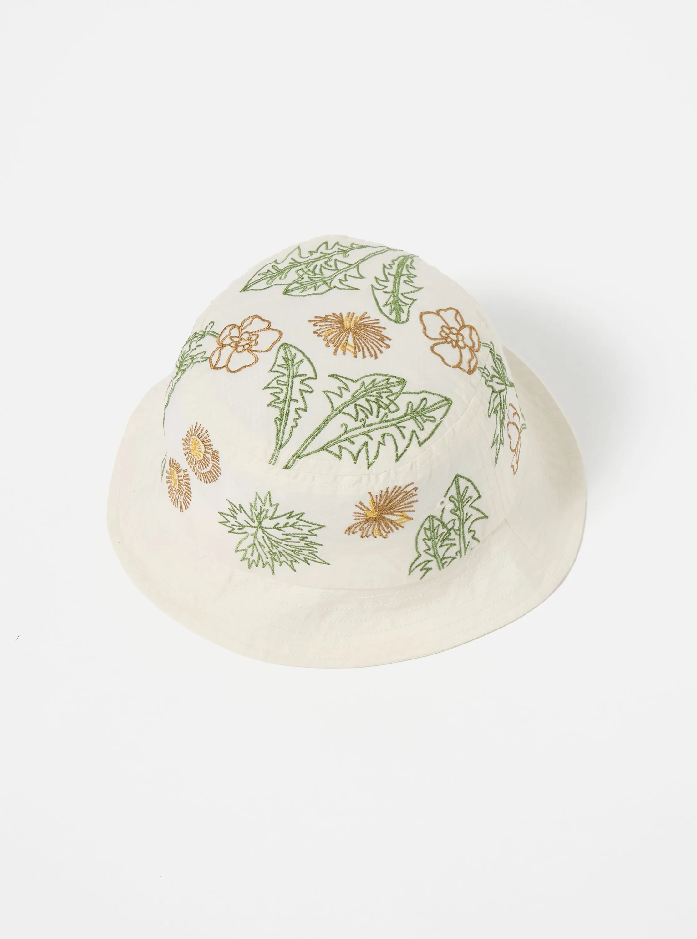 Flower Mountain x Universal Works Beach Hat in Ecru Broadcloth