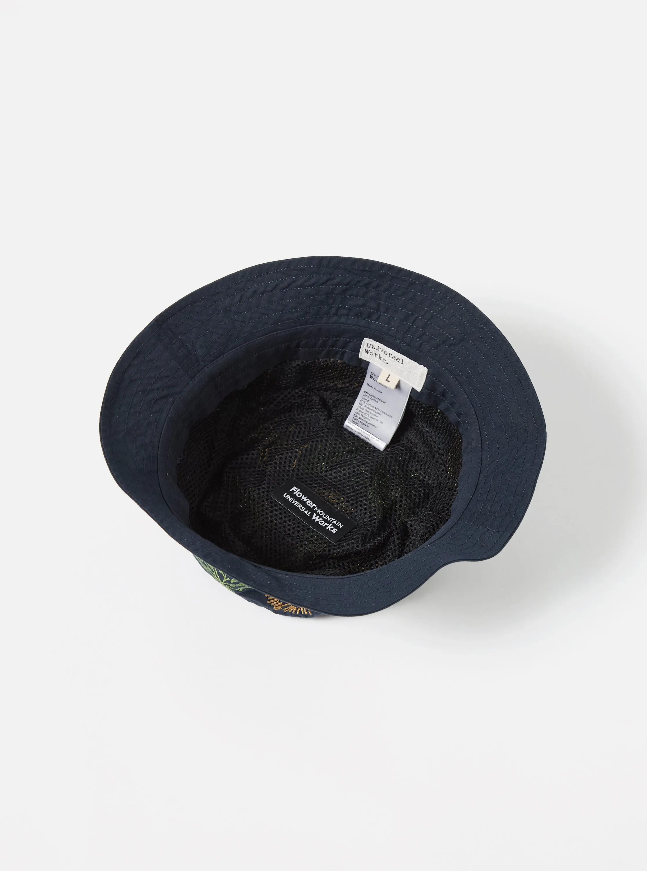 Flower Mountain x Universal Works Beach Hat in Navy Broadcloth