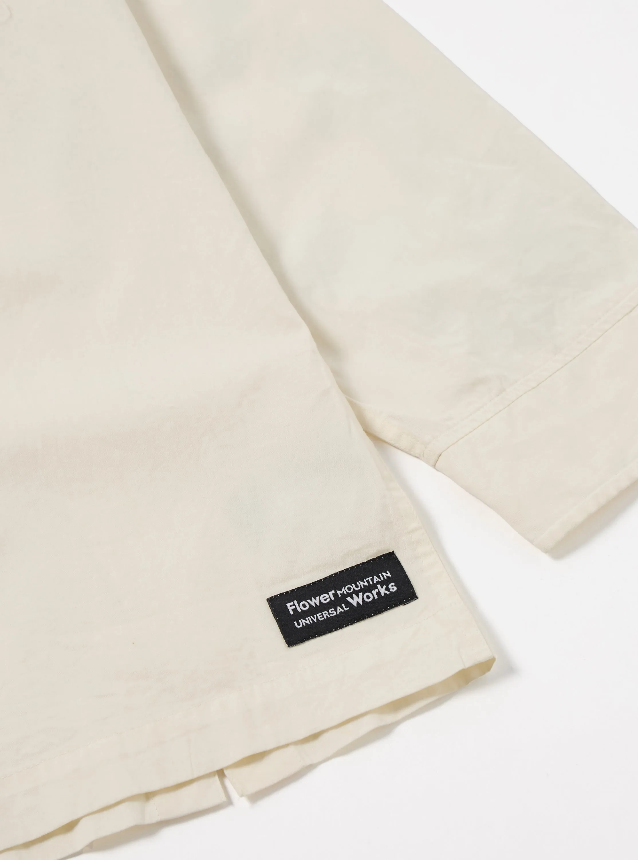 Flower Mountain x Universal Works Cruiser Shirt in Ecru Broadcloth