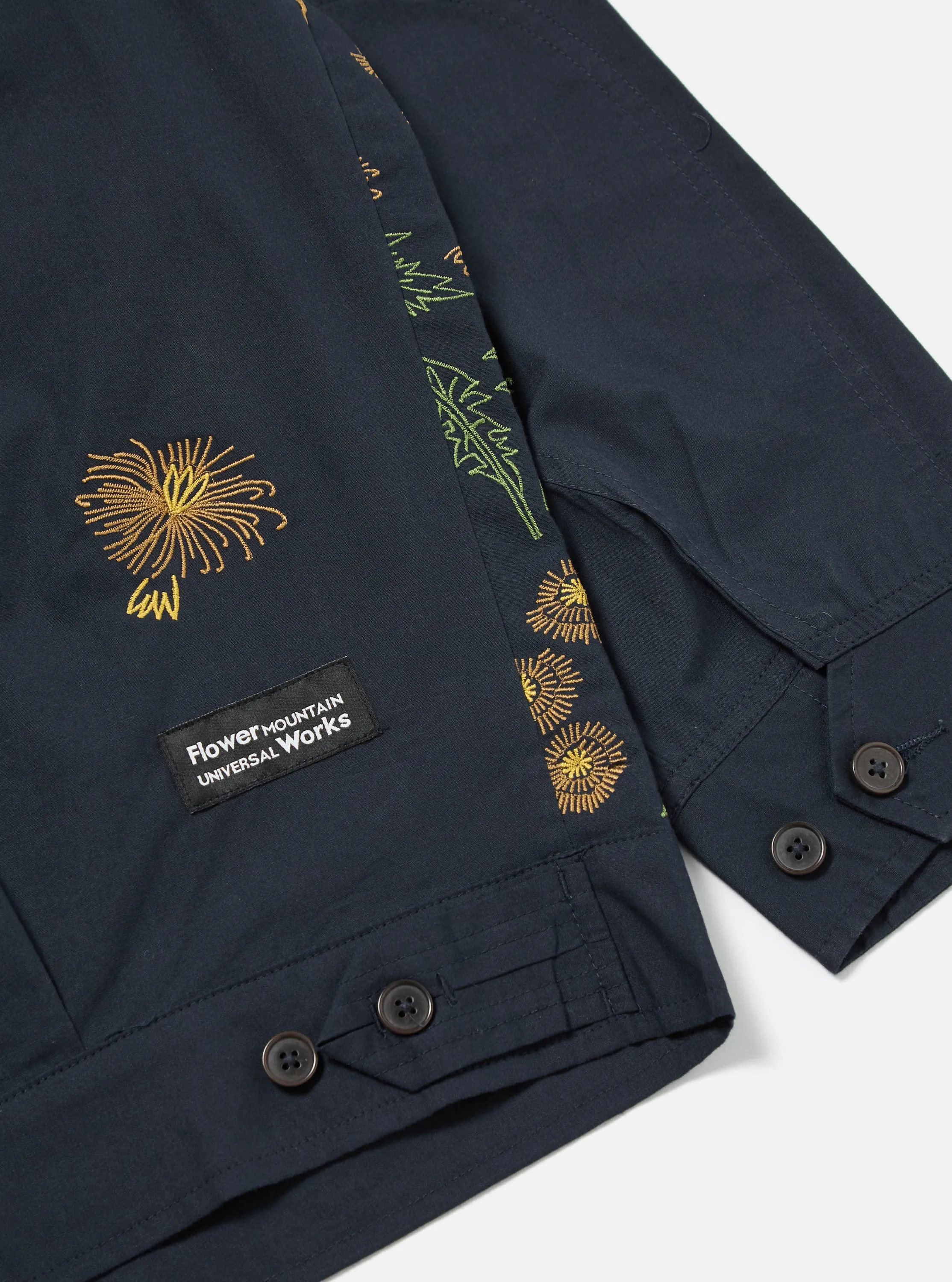 Flower Mountain x Universal Works E130 Jacket in Navy Broadcloth