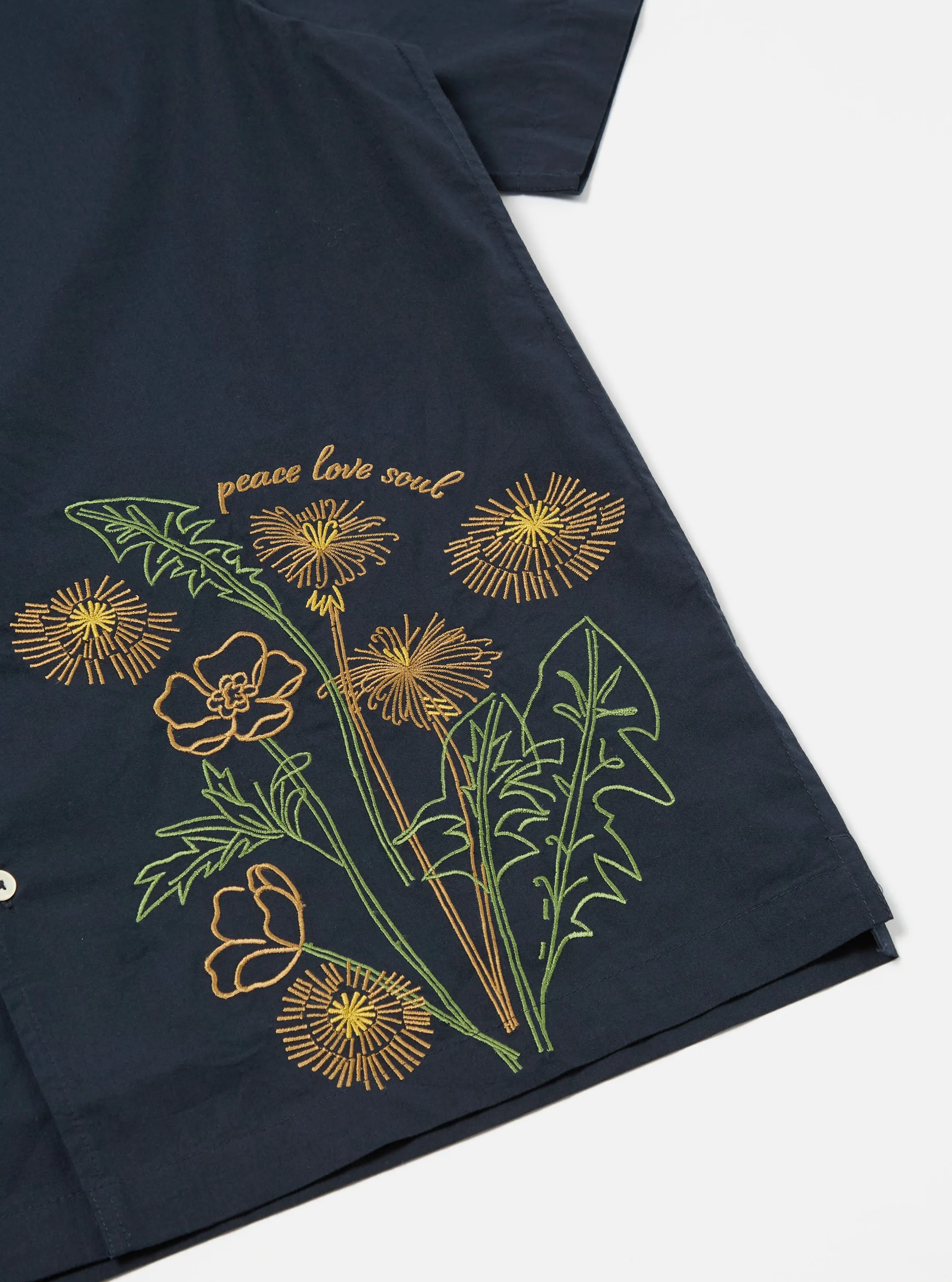 Flower Mountain x Universal Works Minari Shirt in Navy Broadcloth