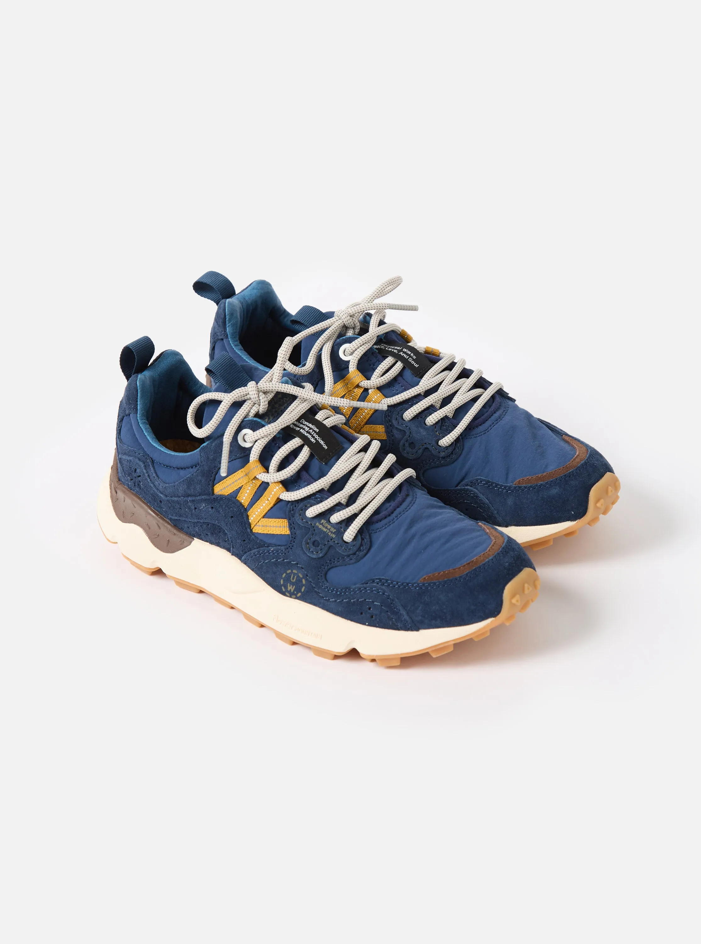Flower Mountain x Universal Works Yamano 3 in Navy Suede/Nylon