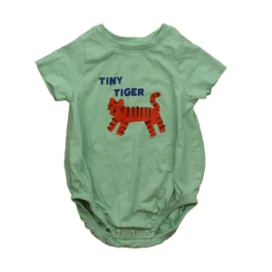 Hanna Andersson Boys Green Tiger Romper