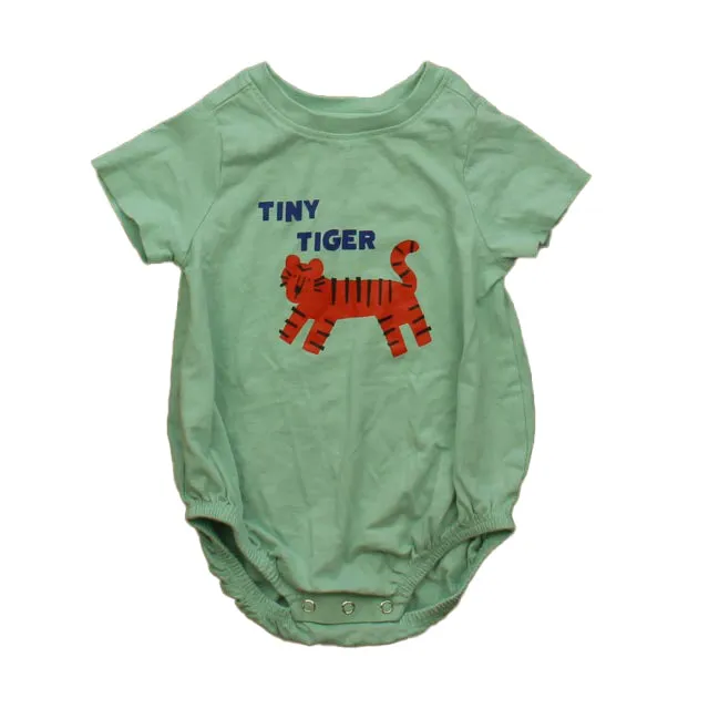 Hanna Andersson Boys Green Tiger Romper