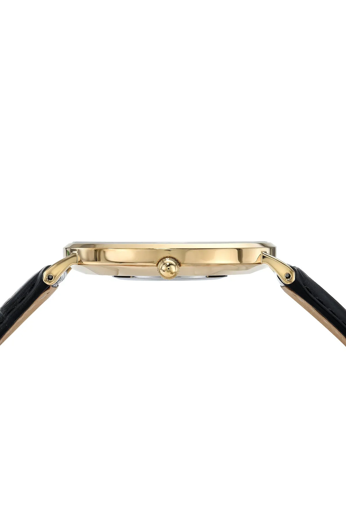 Henry Men's Leather Gold, Black and White Watch
