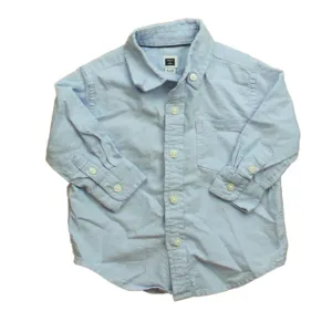 Janie and Jack Boys Blue Button Down Long Sleeve
