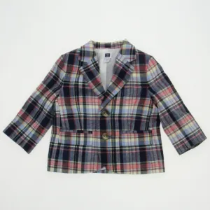 Janie and Jack Boys Blue Plaid Sports Coat