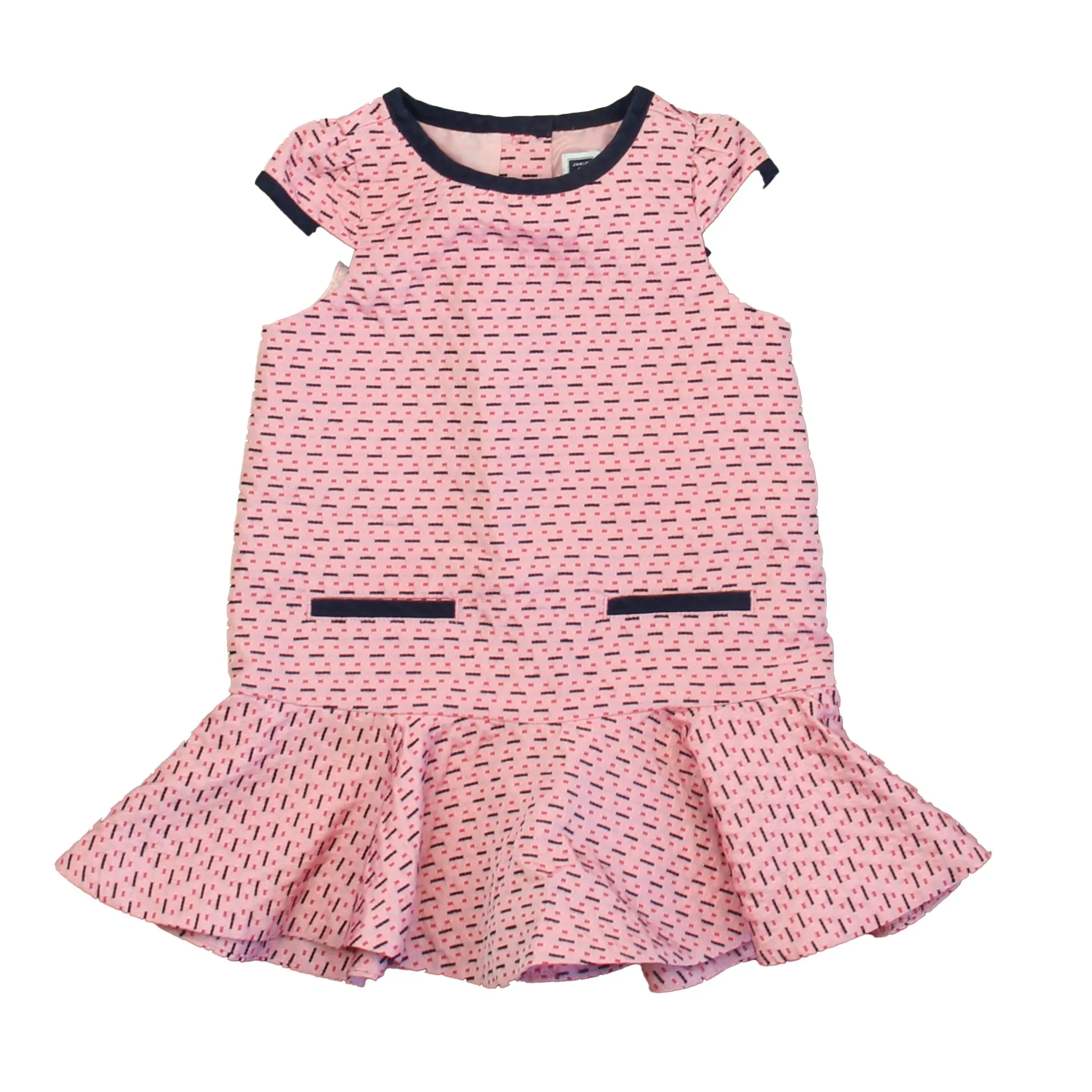 Janie and Jack Girls Pink | Navy Dress