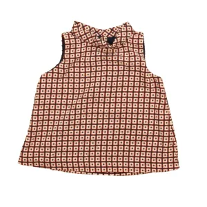 Janie and Jack Girls Red | Navy Blouse