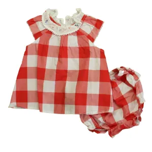 Janie and Jack Girls Red | White Dress