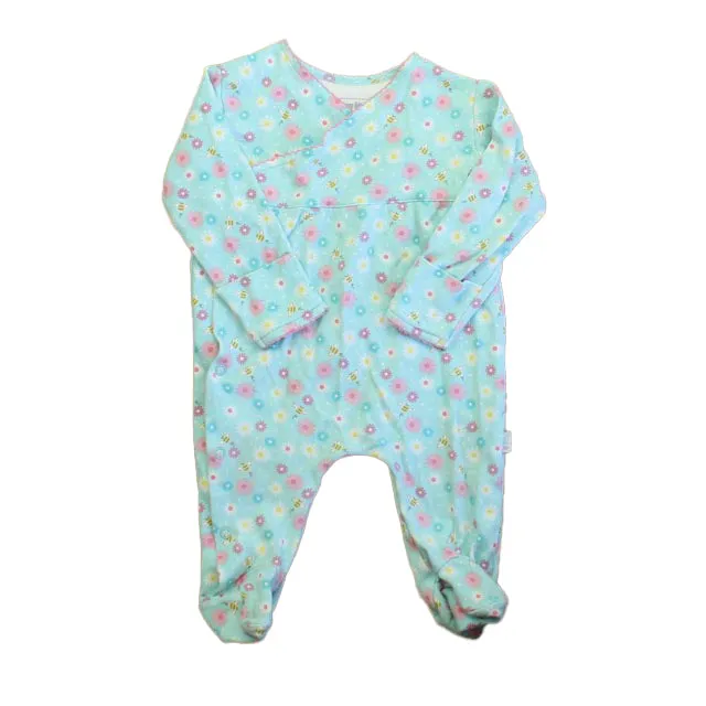 Jojo Mama Girls Blue Floral Long Sleeve Outfit