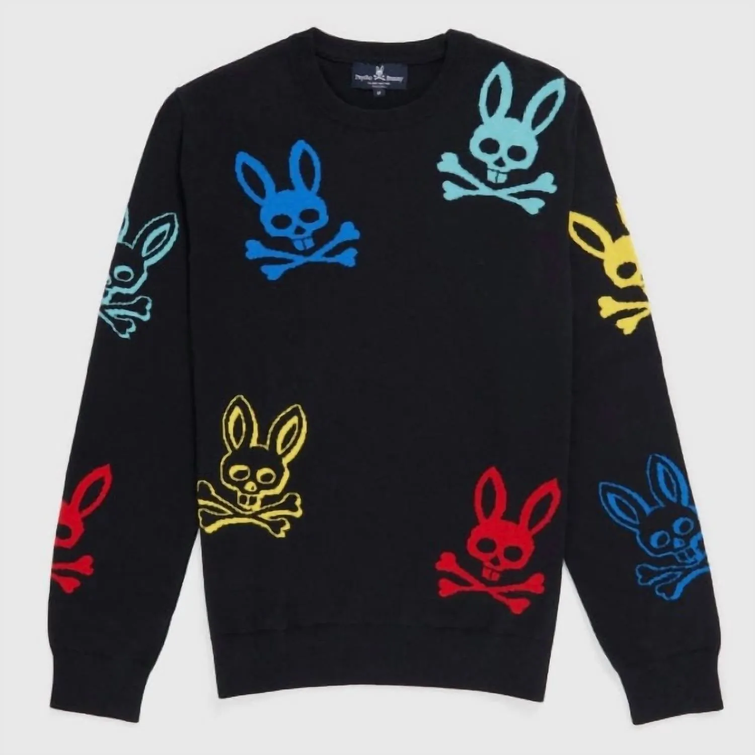 Lacomb All Over Bunny Sweater In Black