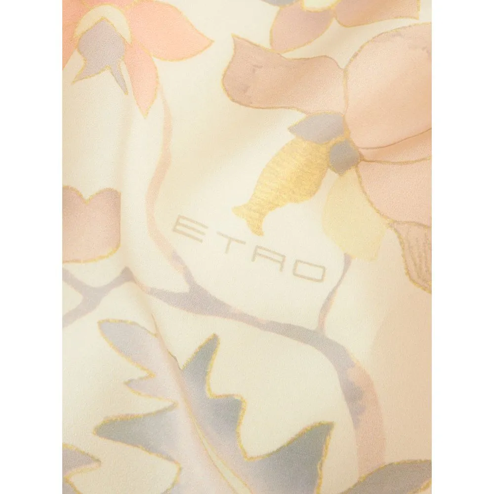 Leafy Floral Silk Scarf