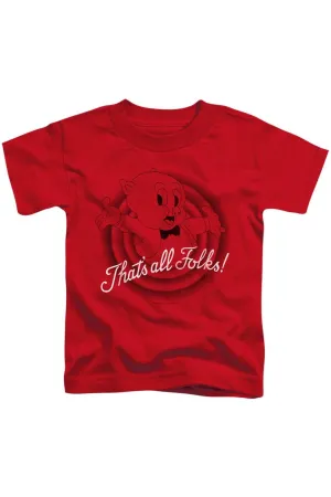 Looney Tunes Thats All Folks Short Sleeve Toddler Tee / T-Shirt