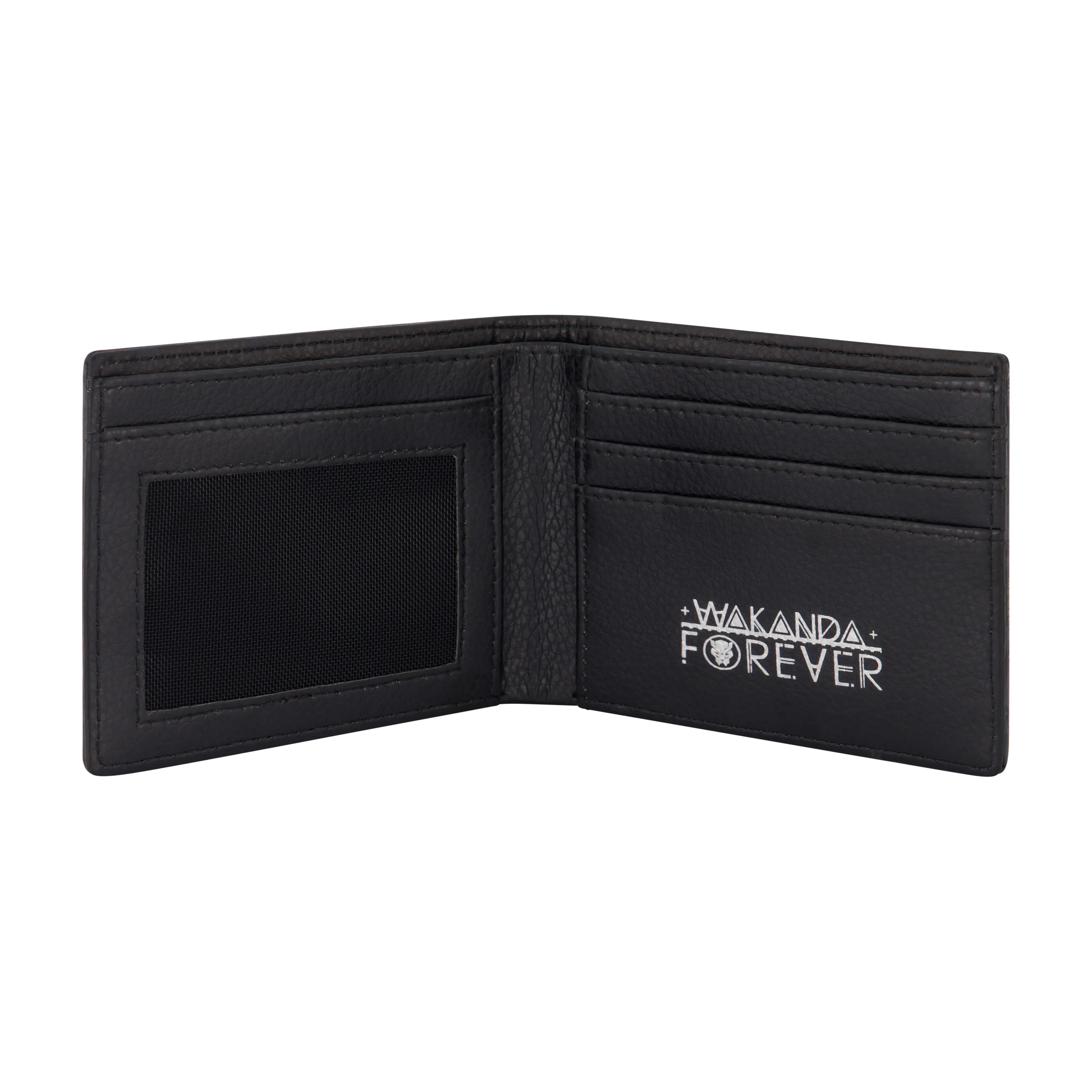 MARVEL BLACK PANTHER LOGO Bifold Wallet, Slim Wallet with Decorative Tin for Men and Women