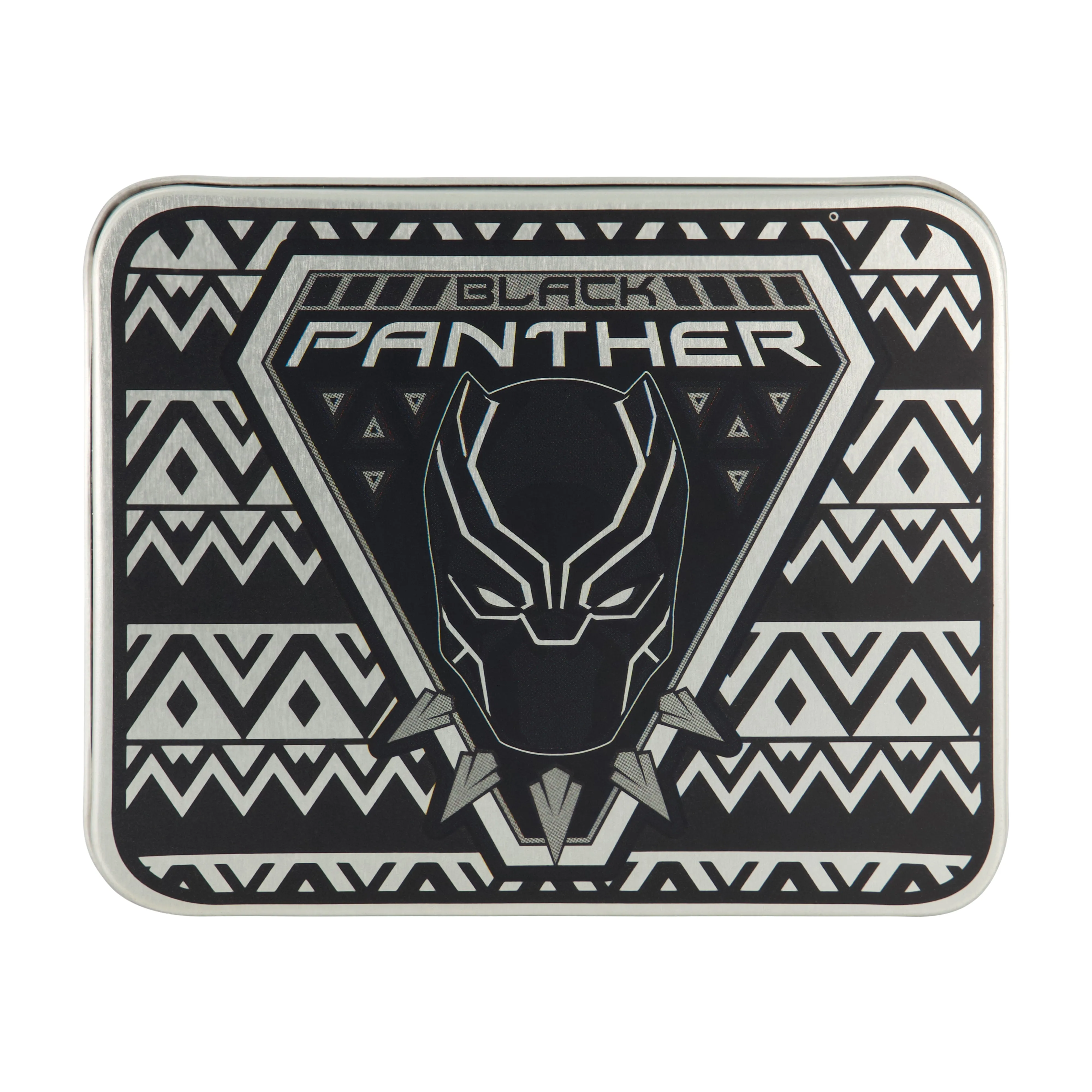 MARVEL BLACK PANTHER LOGO Bifold Wallet, Slim Wallet with Decorative Tin for Men and Women