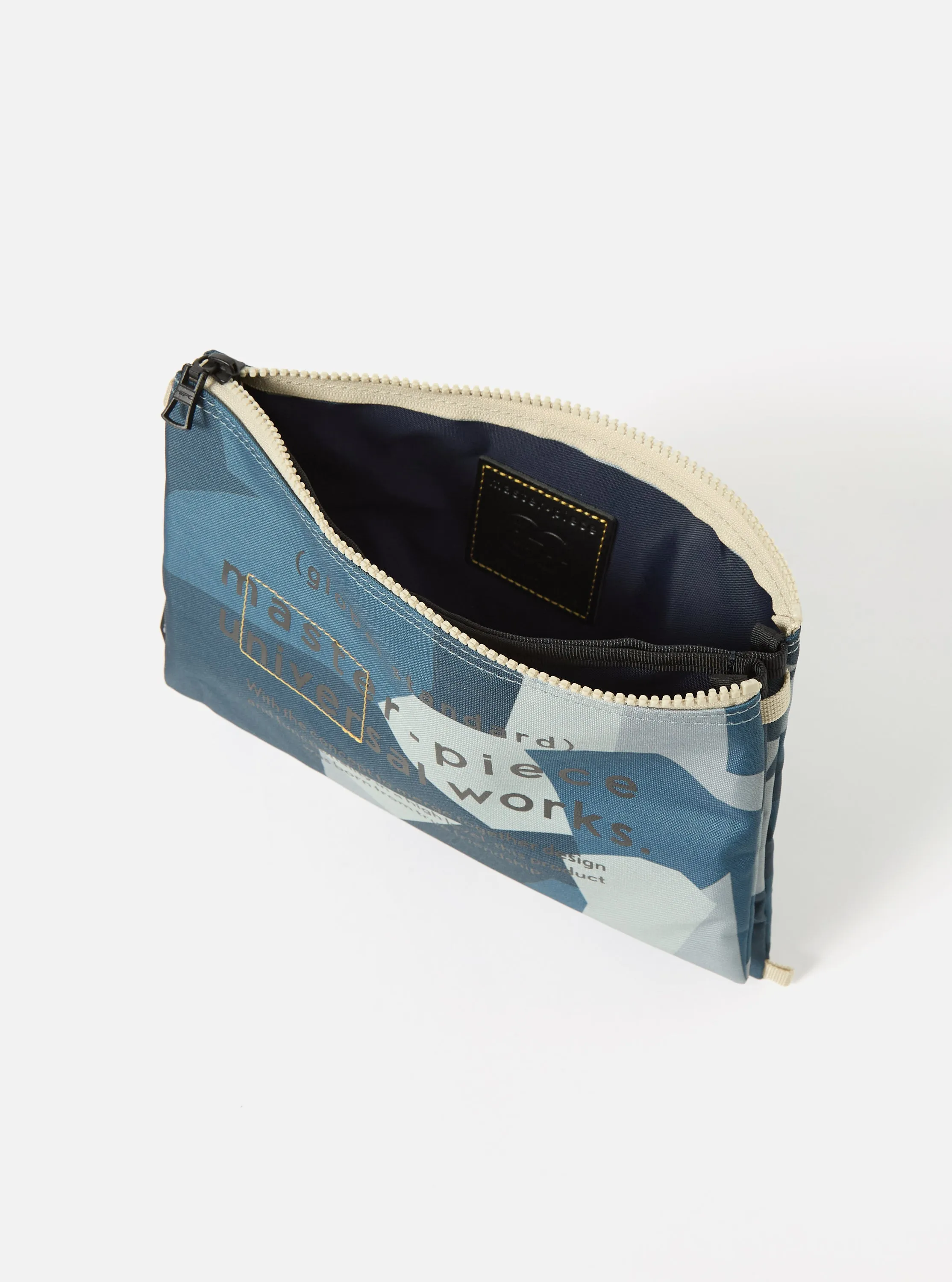 master-piece x Universal Works Sacoche in Blue Camo Recycled Tech Canvas