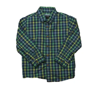 Mayoral Boys Green | Yellow Check Button Down Long Sleeve