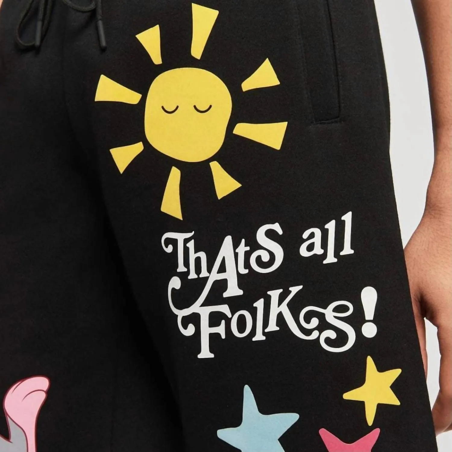 Men's Looney Tunes That's All Folks Shorts In Black