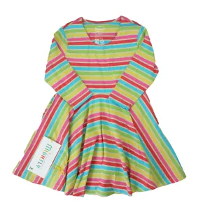 Mightly Girls Grey | Multi | Stripes Dress