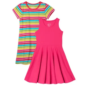 Mightly Girls Rainbow Stripe Dress
