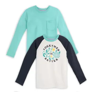 Mightly Girls Together is Better | Navy Long Sleeve T-Shirt