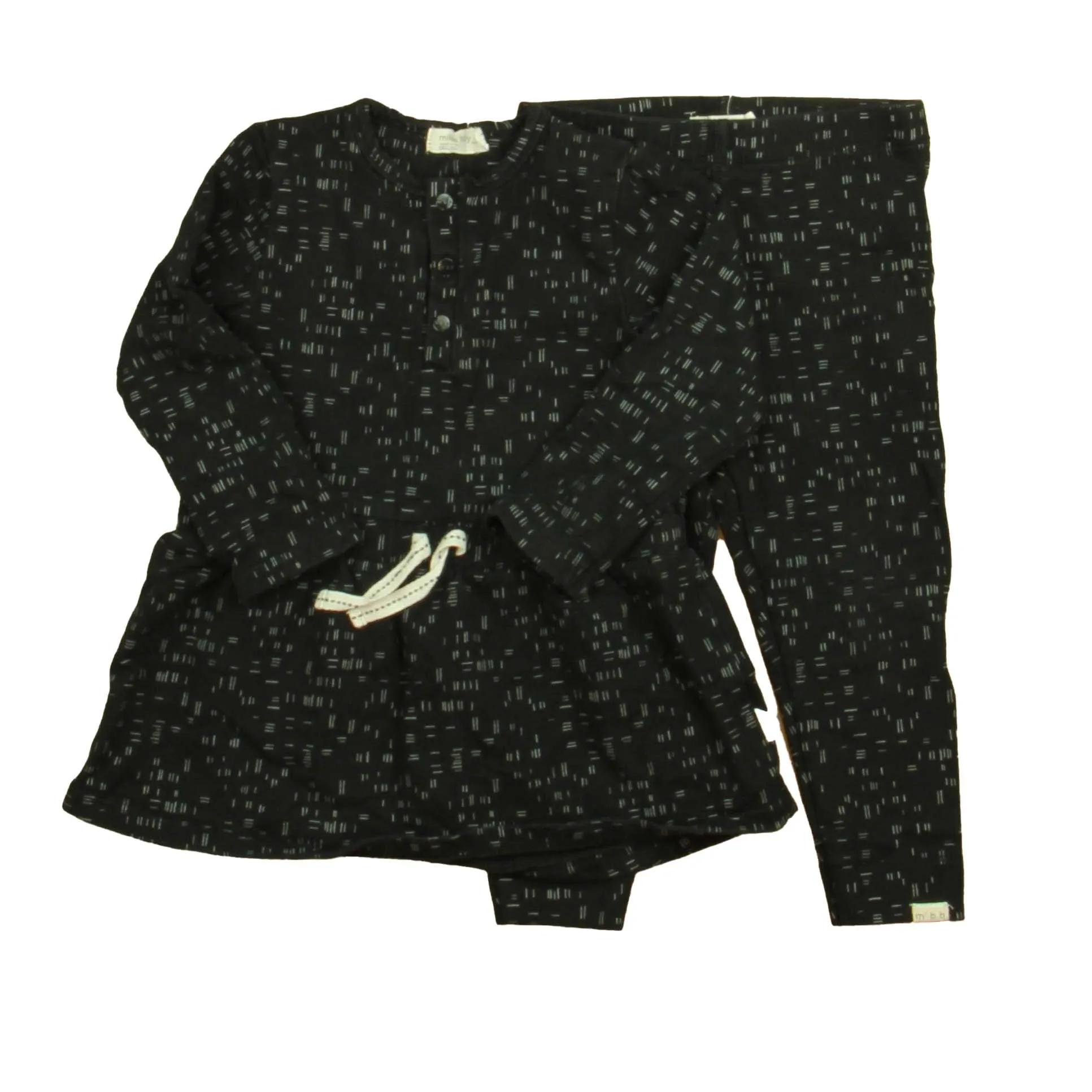 Miles Girls Black | White Apparel Sets