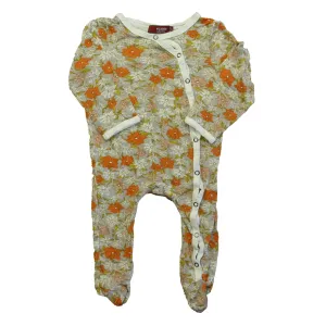 Milkbarn Girls Orange Floral Long Sleeve Outfit