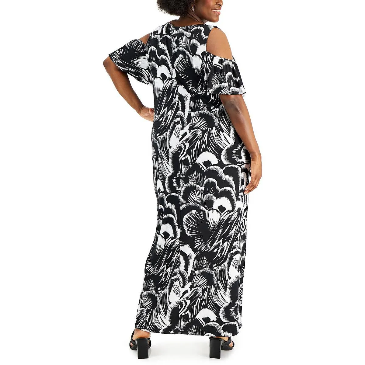Plus Womens Side Slits Long Maxi Dress