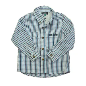 Prodah Boys Blue Plaid Button Down Long Sleeve