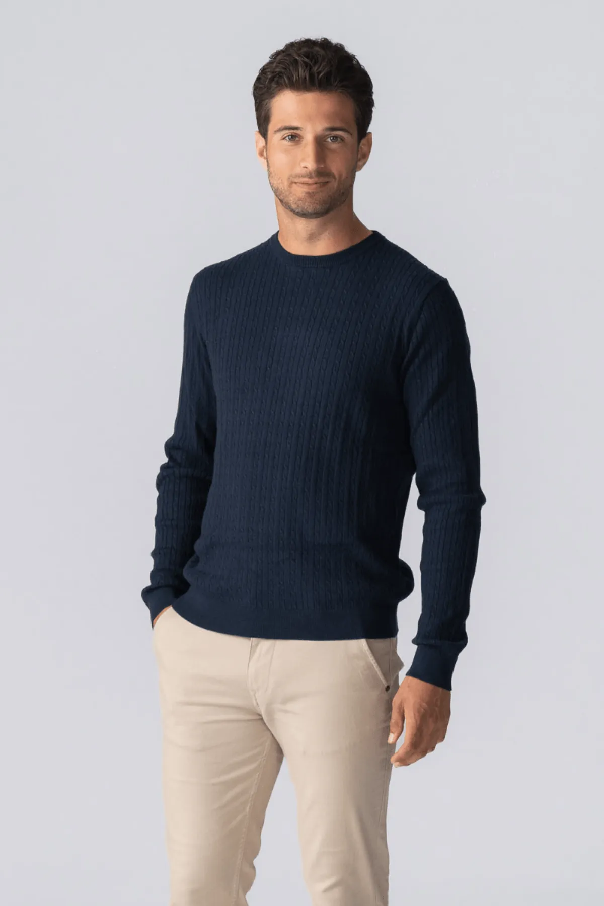 Pullover Cable Knit - Navy