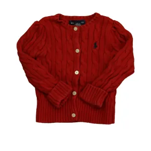 Ralph Lauren Girls Red Cardigan