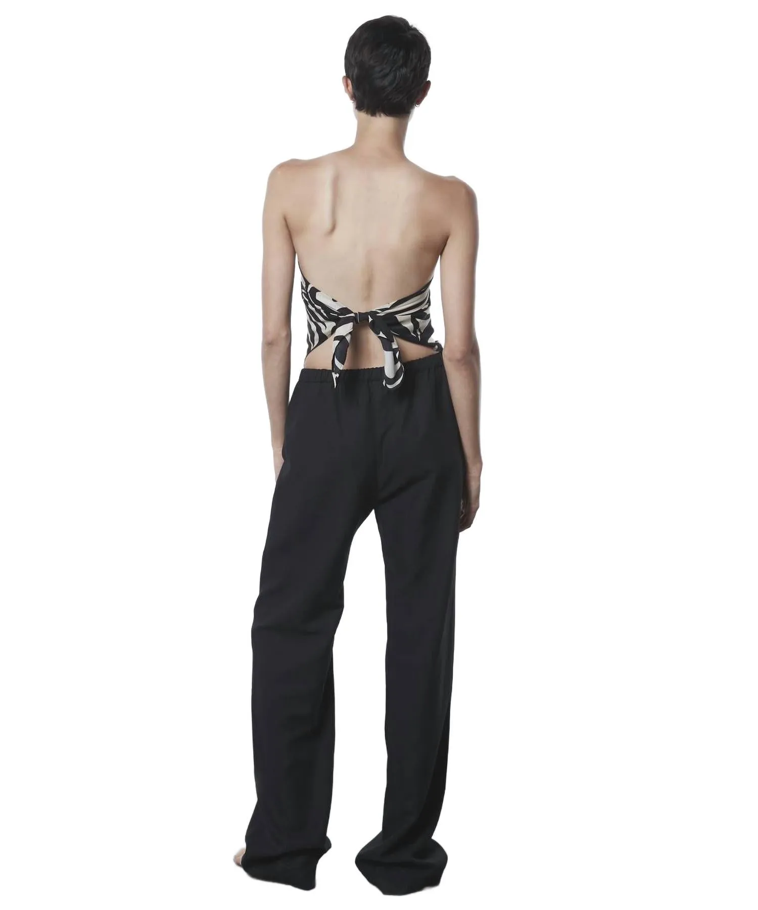 Scarf Top In Abstract Tropical