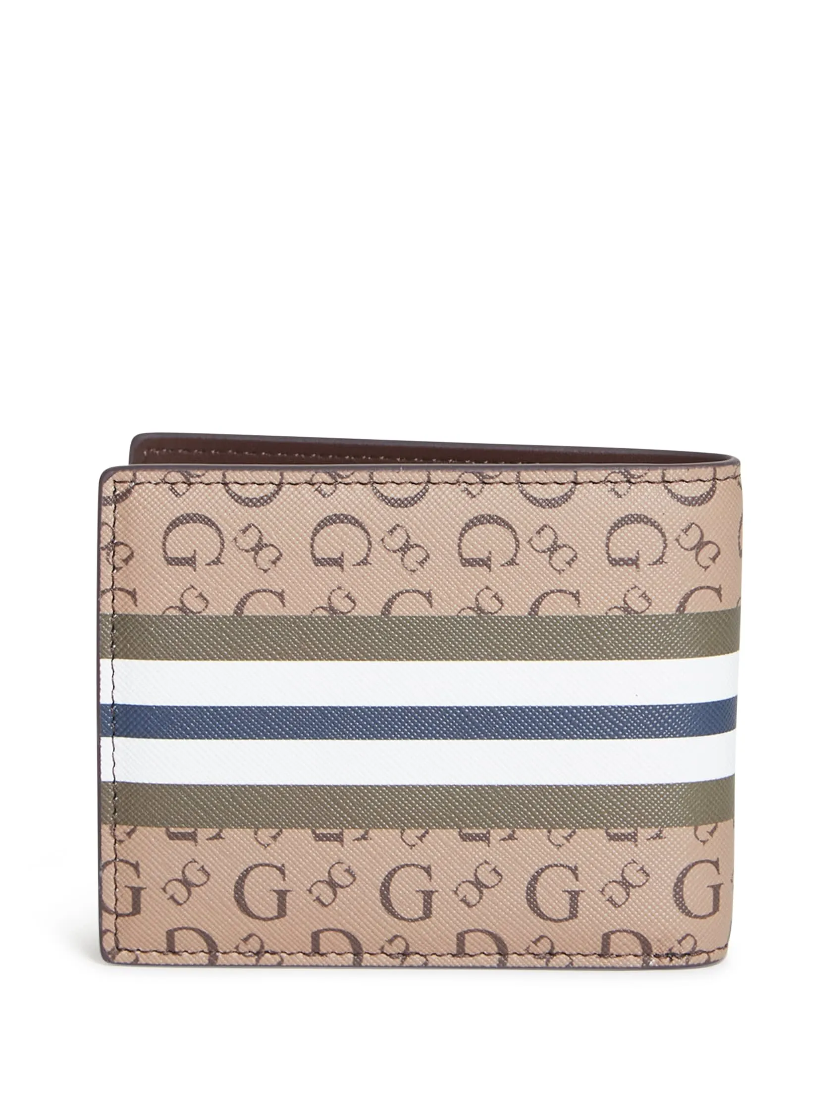 Slim Logo Striped Bifold Wallet