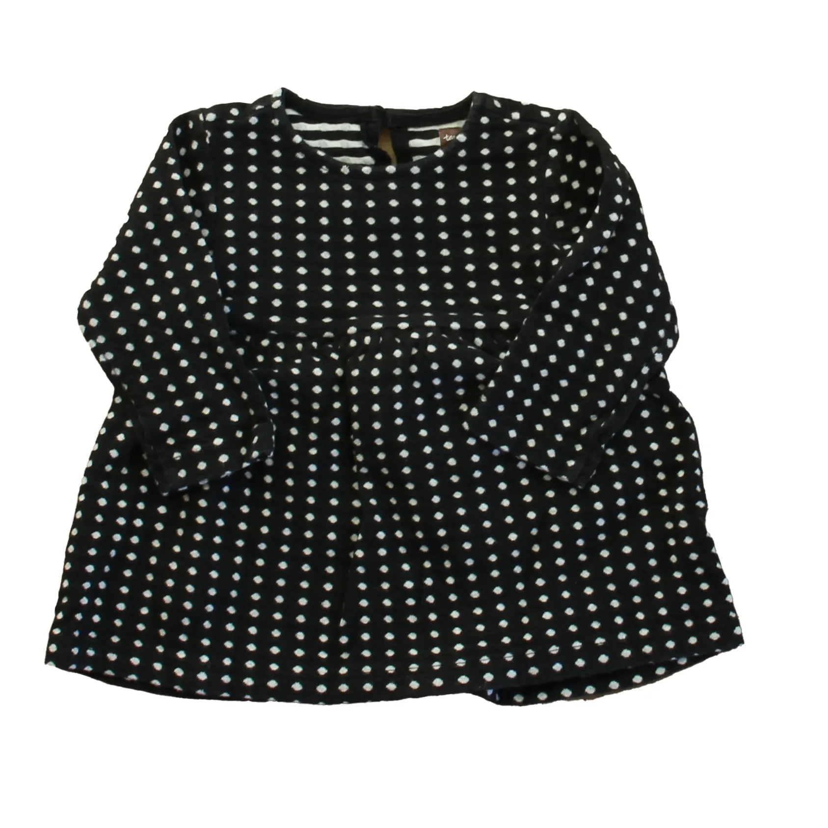 Tea Girls Black | White Polka Dots Long Sleeve Shirt