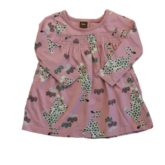 Tea Girls Pink Cheetah Dress