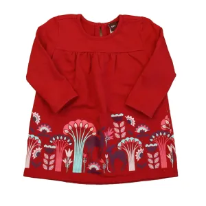 Tea Girls Red Floral Dress
