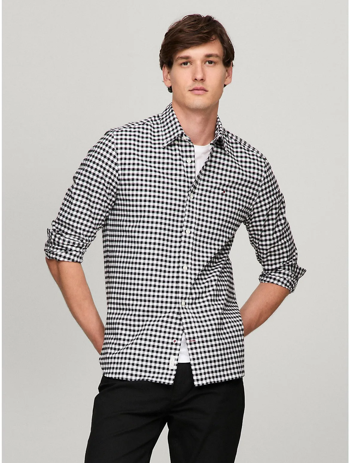 Tommy Hilfiger Men's Gingham Regular Fit Oxford Shirt